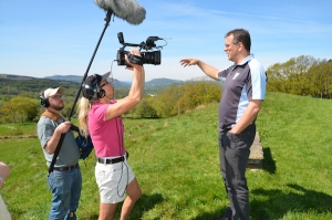 Director Tom Hansell and cinematographer Suzanne Clouzeau interview entrepreneur Geraint Lewis in the Dulais Valley of South Wales.